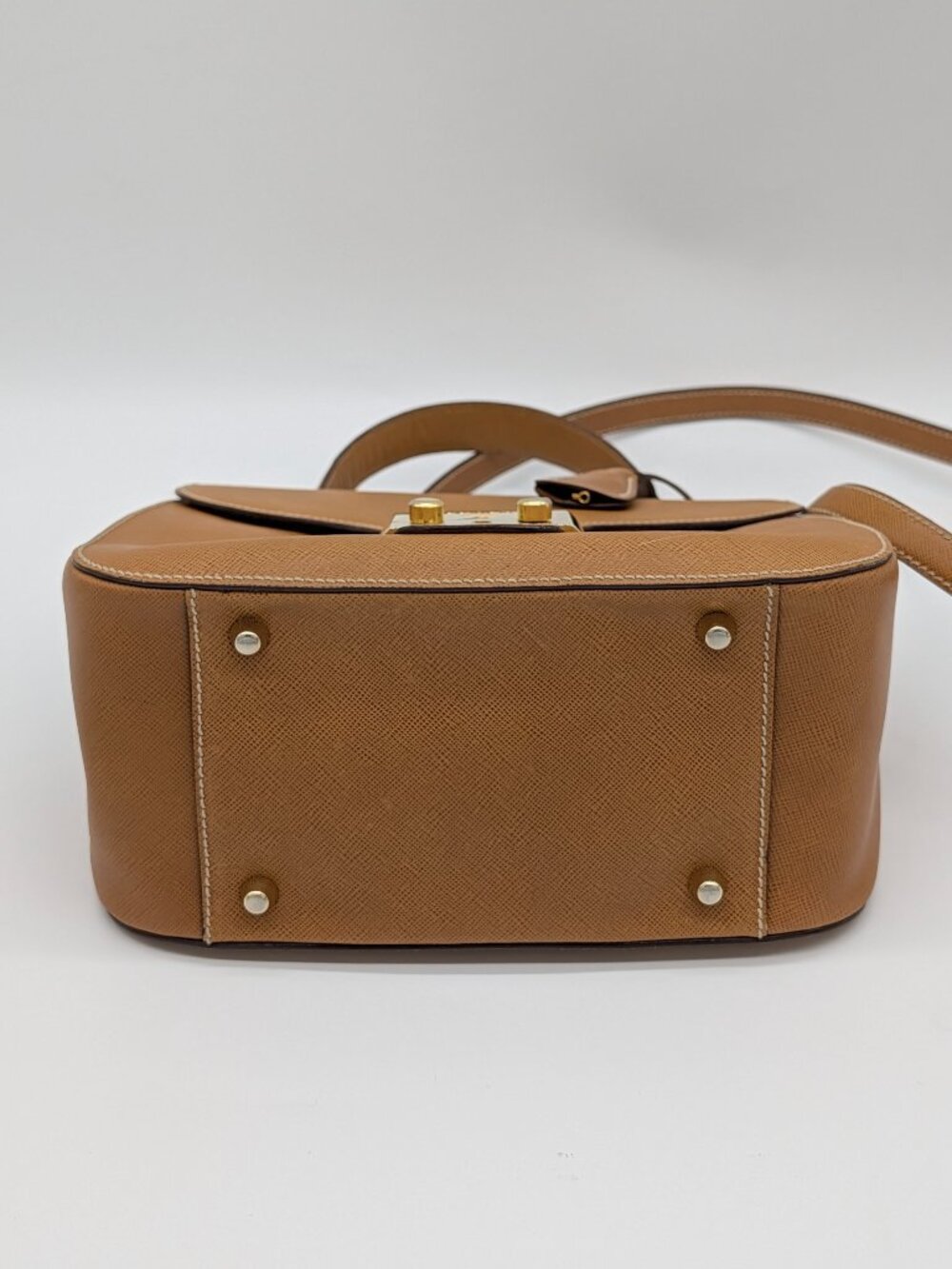 Prada Emblem Safiano Top Handle Bag - Picture 5 of 10